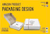 design packaging design, product box design, shipping box and amazon box design