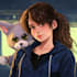 draw anime cute character, couple , oc background