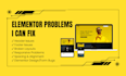 fix elementor header, footer, layout and redesign issues within 3 hours