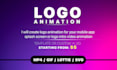 create splash screen logo animation in lottie json svg GIF