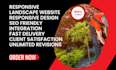 design responsive landscape website that will boost sales with great contents