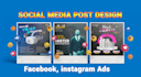 deesign social media posts for instagram and facebook