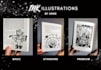 create beautiful hand drawn ink illustrations for you