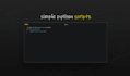 create python programs and scripts