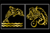 make arabic logo design and calligraphy in shape