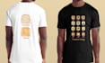 design merch including custom tees, stickers, hats, etc