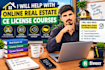 help with online real estate ce license courses