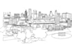 draw amazing building design line art illustration sketch