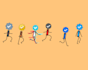 create a stick man illustration and design