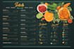 food menu design, menu board, food flyer