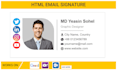 make a clickable HTML email signature design