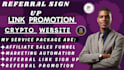 do viral affiliate link promotion, crypto referral, sign up link promotion