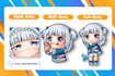 draw chibi art character, anime, vtuber, chibi emote for you