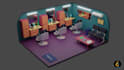 make 3d isometric scenario, diorama in blender