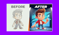 create custom cartoon character illustration for you