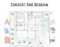 convert pdf, blueprint, sketch, jpg into autocad, dwg