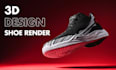create a 3d cgi product animation of your 3d shoe animation or 3d video