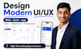 design modern UI UX for website, mobile app in figma