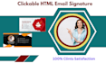 provide HTML emai signature ,clickable HTML email signature