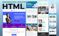 design responsive html email template and newsletter, email design