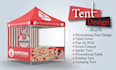 design promotional tent, table cover, flag and canopy tent