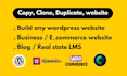 copy clone website, update, duplicate website or replicate website