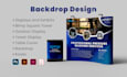 design trade show booth or backdrop for your exhibition