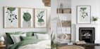 make unique mid century modern digital green wall art