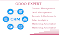 complete odoo setup HR, payroll, CRM, sales, purchase, inventory, marketing