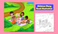 do children story book illustration and attractive book cover
