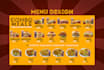 design premium fast food posters, menus and banners