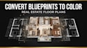 convert blueprint to colored floor plan