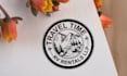 design 3d circle stamp badge logo