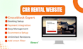design car rental website, car dealership, and dynamic website, with crocoblock