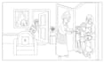 draw coloring book pages for children and adults