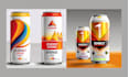 design premium energy drink, beer, soda can label