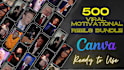 500 motivational readymade HD canva videos