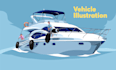 draw custom digital boat illustrations