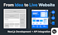 build a next js website with custom API and backend integration