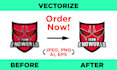 vectorize, fix, or edit your logo in high definition