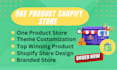 build a shopify oneproduct store or landing page