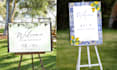 do all wedding signs,  timeline, seating chart, welcome sign