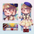 draw a chibi collaged character sheet