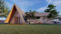 design tiny,small houses,cottage,cabana home 3d rendering