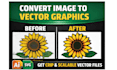 manually vectorize logo and redraw image in high quality