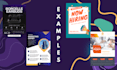 design awesome a4 flyer, poster, business card or postcard