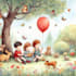 create a beatiful children book illustration