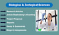 write biological, zoological SEO blogs and research articles