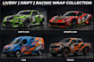 design creative racing vehicle wrap and itasha car wrap livery