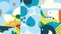 make a flat geometric art and illustration